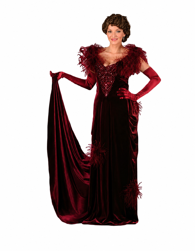 Scarlett O'Hara Costume / Scarlett Garnet Gown / Red Party Dress / Broadway Quality M (36) Rental Only