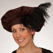 Renaissance Prince Hat  w/Feather - Cotton