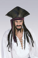 Caribbean Pirate Hat w/Dreads