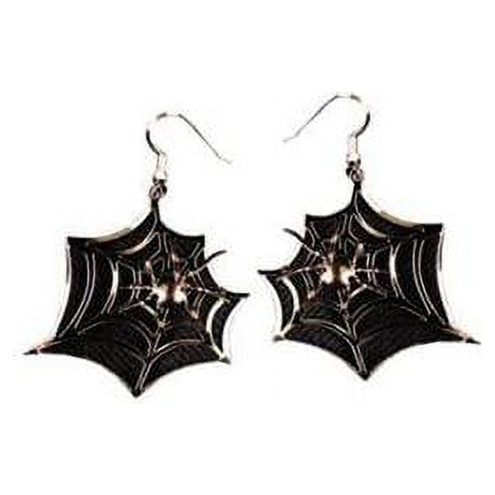 Metal Black Widow Earrings