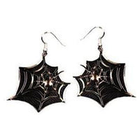 Metal Black Widow Earrings