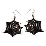 Metal Black Widow Earrings