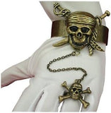 Pirate Skull and Cross Swords Bracelet and Ring Set