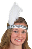 Flapper Sequin Headband w/Feather