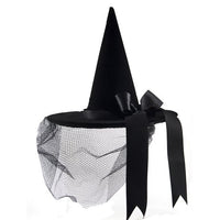 Mini Burlesque Hat Hand Crafted  Witch with Veil
