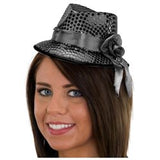 Mini Sequin Fedora Hat  w/Hair Clip Attachment