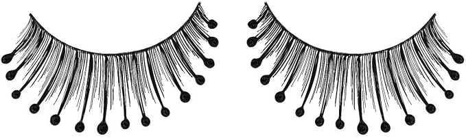Gothic Eyelashes Black Beads