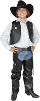 Child's Cowboy Leather Chaps & Vest