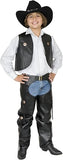 Child's Cowboy Leather Chaps & Vest