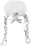 Silver Satin Fancy Half Mask