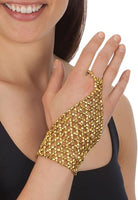 Gold Beaded Bracelet Ring