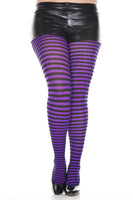 Plus Size Opaque Striped Tights