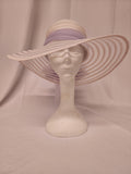 Victorian Large Brim Straw Sheer Mesh Hat