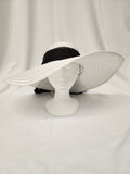 Copy of Victorian Large Brim Straw Sheer Mesh Hat