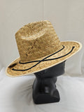 Tall Woven Straw Cowboy Hat