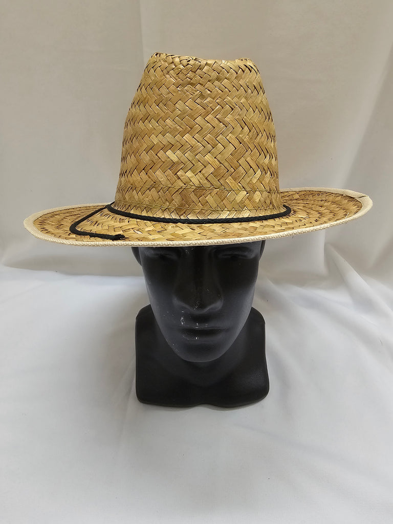 Tall Woven Straw Cowboy Hat