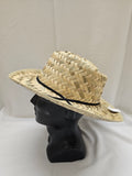 Wide Woven Straw Cowboy Hat