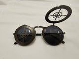 Steampunk Bullseye Flip Up Sunglasses