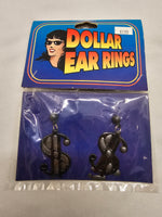 Black Dollar Sign Earrings