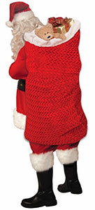 Santa Claus Gift Bag / Brushed Red Velvet with Drawstring Top / Giant / Deluxe