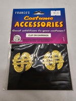 Dollar Sign Clip On Earrings