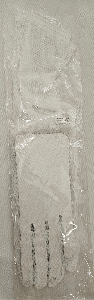 White Fishnet Gloves 18"