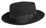 Porkpie Hat  / Deluxe / 100% Wool / Black / Brown / Grey