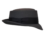 Porkpie Hat  / Deluxe / 100% Wool / Black / Brown / Grey