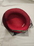 Mini Felt Derby Hat  w/Net Trim & Feather