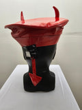 Red Vinyl Devil Biker Hat