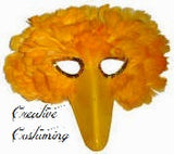 Yellow Feather Bird Mask