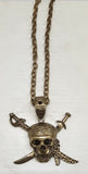 Pirate Skull & Sword Necklace