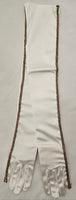 Full Length Satin Gloves with Trim