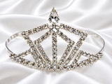 Rhinestone Tiara Silver