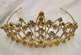 Rhinestone Tiara Gold