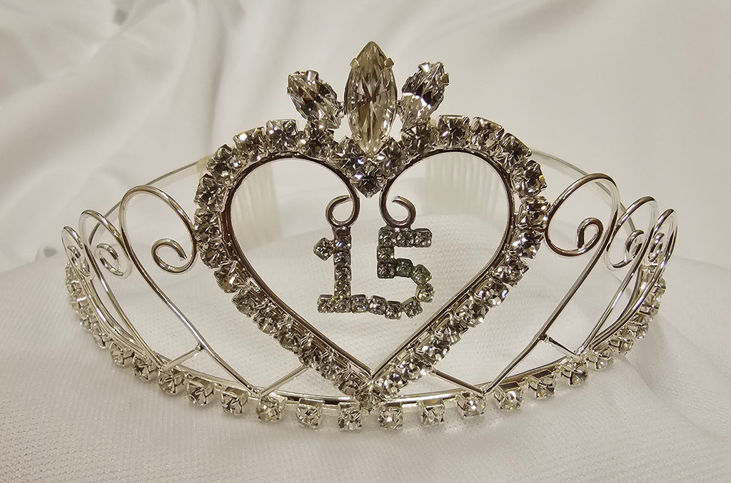 Rhinestone Tiara Silver