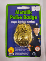 Metallic Police Badge Gold