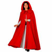 Red Riding Hood Cape / Hooded Renaissance Cloak / Into The Woods Fairy Tale Cape