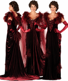 Scarlett O'Hara Costume / Scarlett Garnet Gown / Red Party Dress / Broadway Quality