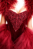 Scarlett O'Hara Costume / Scarlett Garnet Gown / Red Party Dress / Broadway Quality