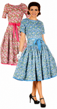 1960's Dress / Elegant 1950s Floral Dress / Rockabilly Swing Costume / Deluxe