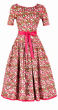 1960's Dress / Elegant 1950s Floral Dress / Rockabilly Swing Costume / Deluxe