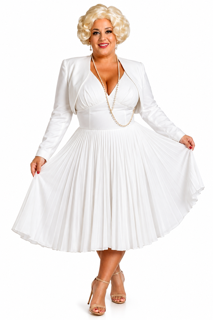 Marilyn Monroe White Halter Dress Costume - Plus Size