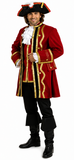 Captain Hook Costume / Red Captain Pirate / Captain Blackheart / Deluxe / Rental Only