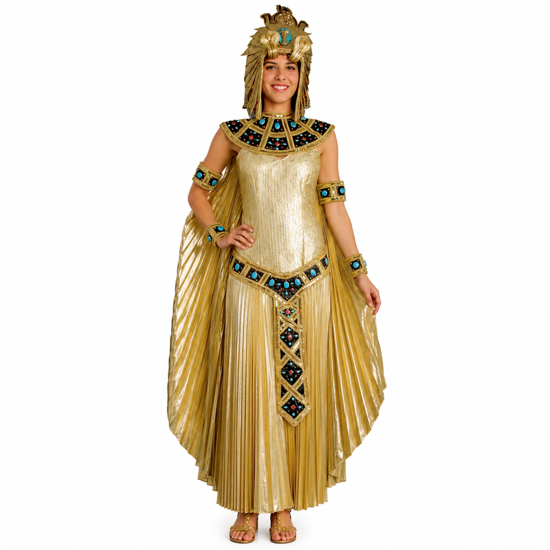 gold dress cleopatra / Egyptian Costume / Queen of the Nile / Broadway Qual Handcrafted with premium materials