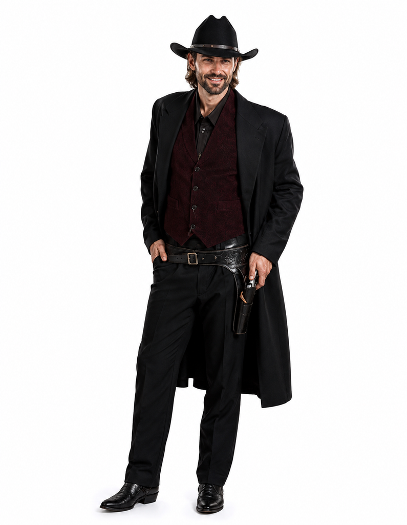 Riverboat Gambler Costume  / Western Outlaw / Wild West Cowboy / Western Gunslinger Costume / Superior Quality