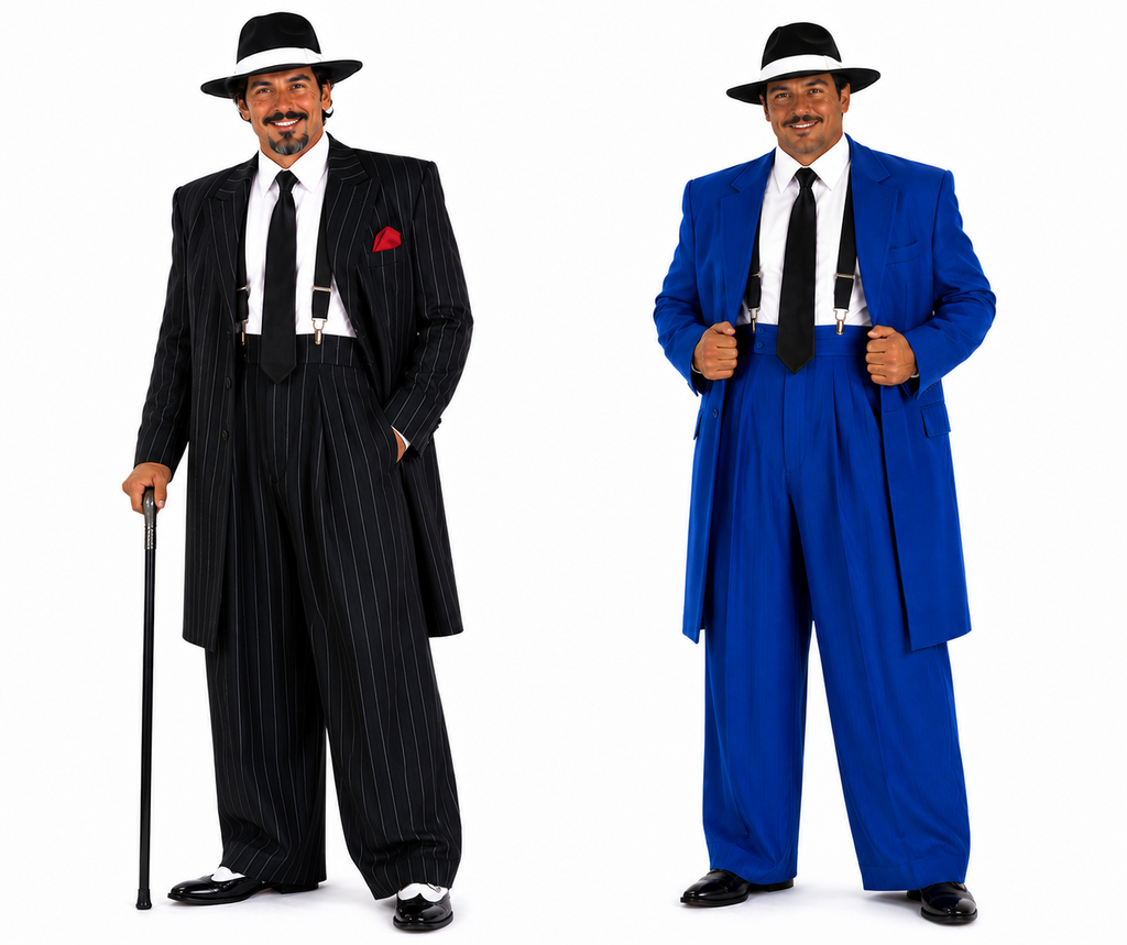 Gangster Zoot Suit Costume / 1920's / Dapper Vintage Pinstripe Zoot Suit / Superior Quality