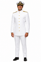 US Naval Officer Uniform / Admiral Costume / Deluxe