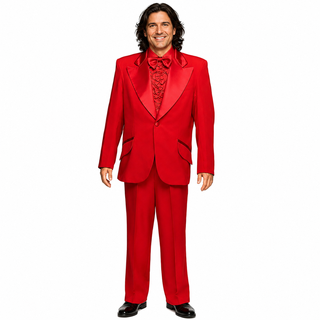 Red Formal Tuxedo / 1970's Tuxedo / Deluxe