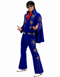 Retro Elvis Tribute Performer Costume / Elvis Costume / 70's Rock Star Showman / 2 Piece Elvis with Cape / Professional Quality